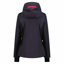 Damen-Skijacke aus 4-Way-Stretchgewebe mit abnehmbarer Kapuze