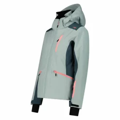 Damen-Skijacke aus 4-Way-Stretchgewebe mit abnehmbarer Kapuze