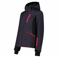 Damen-Skijacke aus 4-Way-Stretchgewebe mit abnehmbarer Kapuze