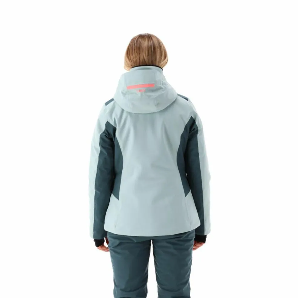 Damen-Skijacke aus 4-Way-Stretchgewebe mit abnehmbarer Kapuze