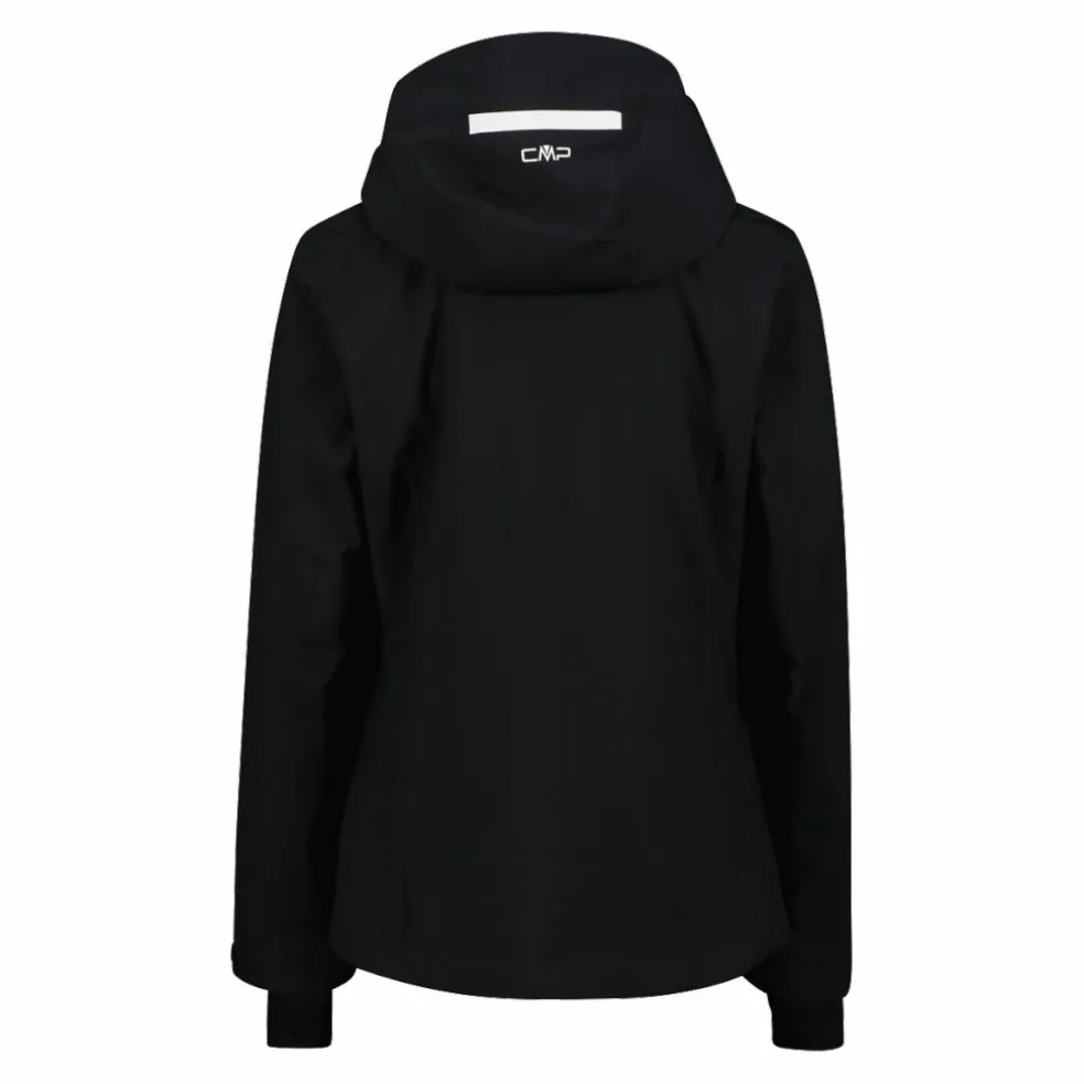 Damen-Skijacke aus 4-Way-Stretchgewebe mit abnehmbarer Kapuze