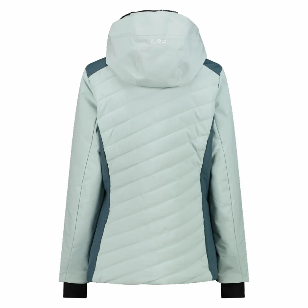 Damen-Skijacke mit diagonalen Steppnähten