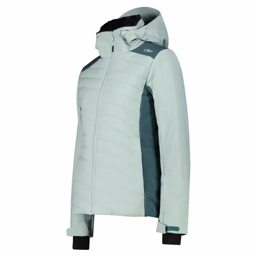 Damen-Skijacke mit diagonalen Steppnähten