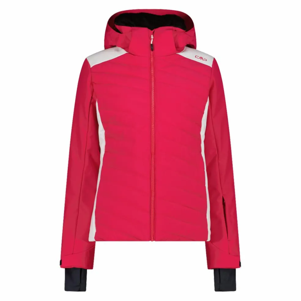 Damen-Skijacke mit diagonalen Steppnähten