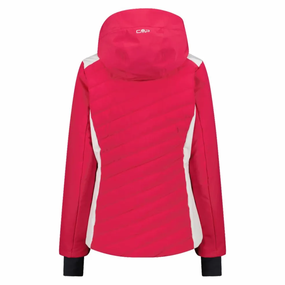 Damen-Skijacke mit diagonalen Steppnähten