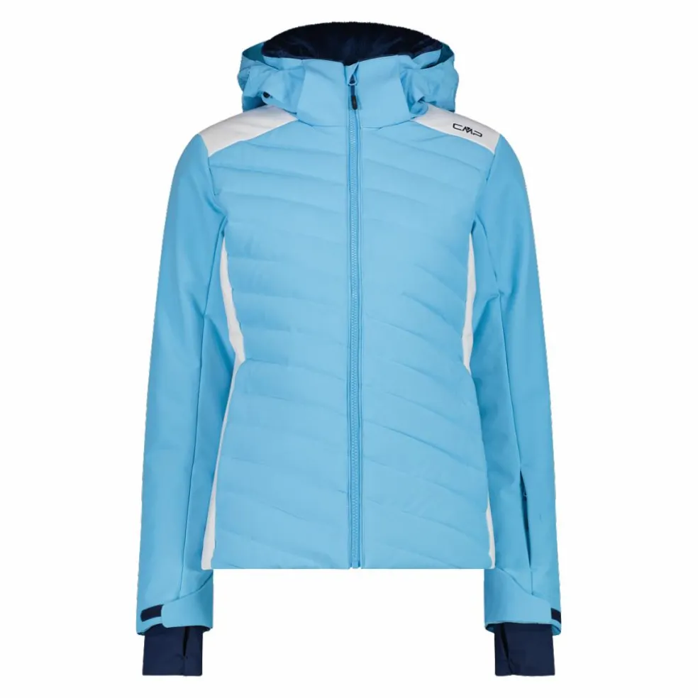 Damen-Skijacke mit diagonalen Steppnähten