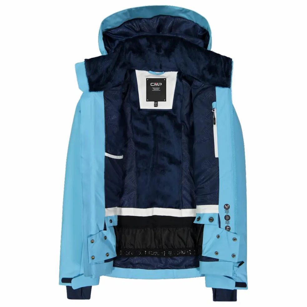 Damen-Skijacke mit diagonalen Steppnähten