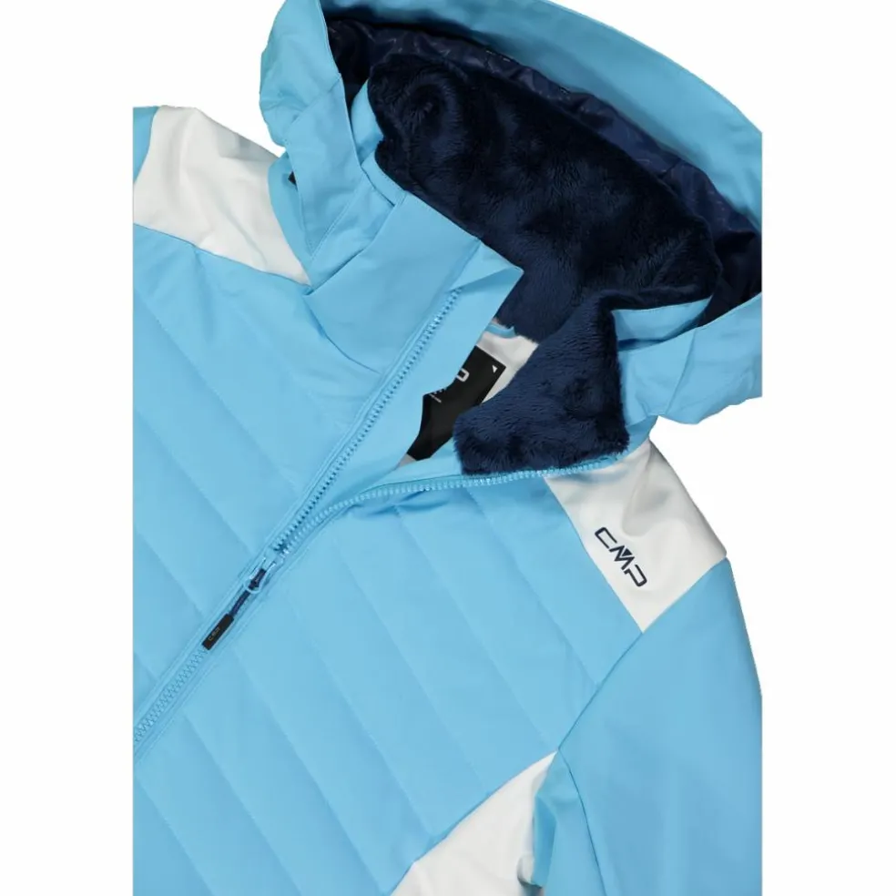 Damen-Skijacke mit diagonalen Steppnähten