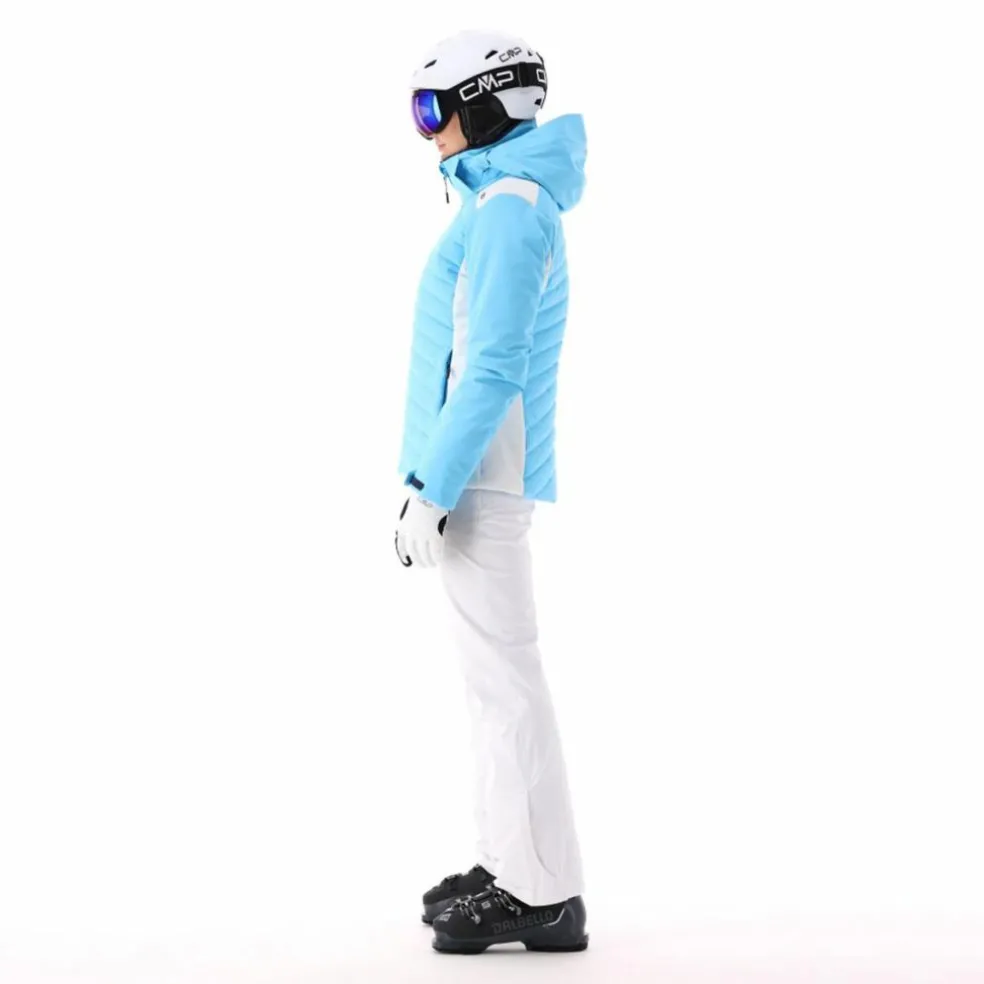 Damen-Skijacke mit diagonalen Steppnähten