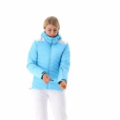 Damen-Skijacke mit diagonalen Steppnähten