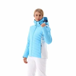 Damen-Skijacke mit diagonalen Steppnähten