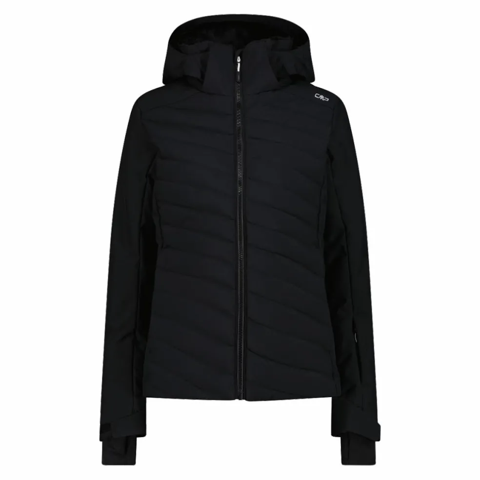 Damen-Skijacke mit diagonalen Steppnähten