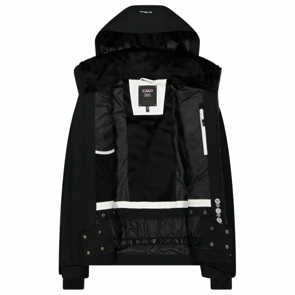 Damen-Skijacke mit diagonalen Steppnähten