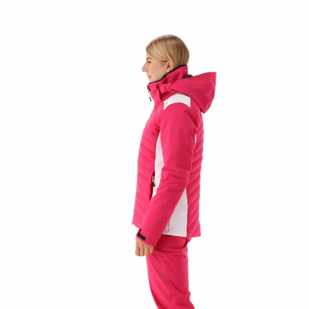 Damen-Skijacke mit diagonalen Steppnähten