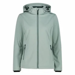 Damen-Softshelljacke mit abnehmbarer Kapuze