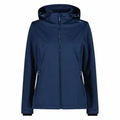 Damen-Softshelljacke mit abnehmbarer Kapuze