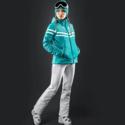 Damen-Stretch-Skihose ohne Wattierung mit Gamaschen