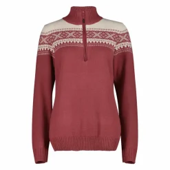 Damen-Sweatshirt mit halbem Reißverschluss in Wooltech