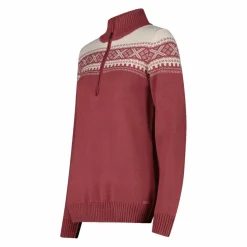 Damen-Sweatshirt mit halbem Reißverschluss in Wooltech