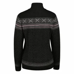 Damen-Sweatshirt mit halbem Reißverschluss in Wooltech