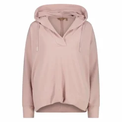 Damen-Sweatshirt ohne Reißverschluss mit fest angebrachter Kapuze