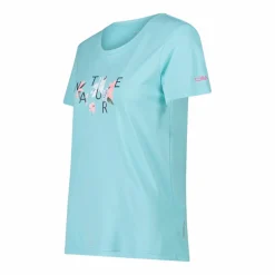 Damen-T-Shirt aus Piqué mit Print vorne