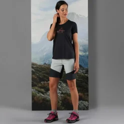 Damen-T-Shirt aus Piqué mit Print vorne