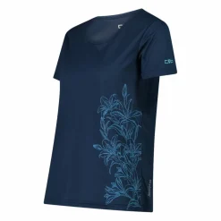Damen-T-Shirt aus Piqué mit Print vorne