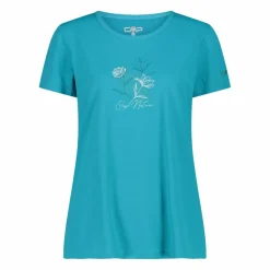 Damen-T-Shirt aus Piqué mit Print vorne