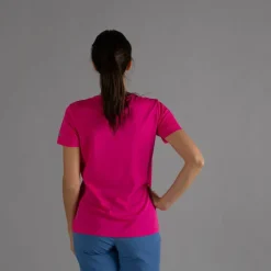 Damen-T-Shirt aus Piqué mit Print vorne