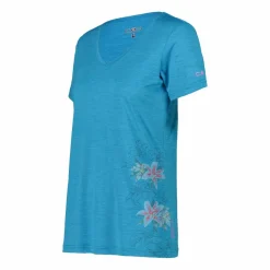 Damen-T-Shirt mit breitem Ausschnitt aus Light Jersey