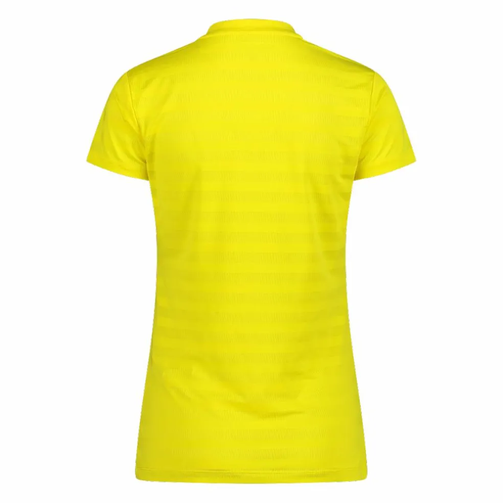 Damen-T-Shirt mit horizontalen Mesh-Einsätzen