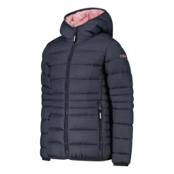 Daunenjacke für Mädchen mit Taftkapuze