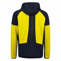 Fleece Grid Tech mit Reißverschluss für Herren mit Kapuze meliert