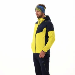 Fleece Grid Tech mit Reißverschluss für Herren mit Kapuze meliert