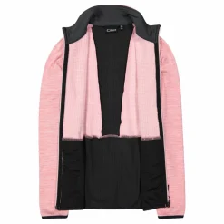 Fleece Grid Tech mit Reißverschluss für Damen meliert