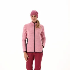 Fleece Grid Tech mit Reißverschluss für Damen meliert