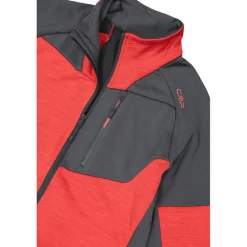 Fleece Grid Tech mit Reißverschluss für Herren meliert