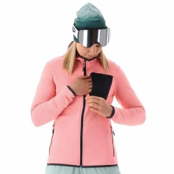 Fleece Grid Tech mit Reißverschluss und Kapuze für Damen