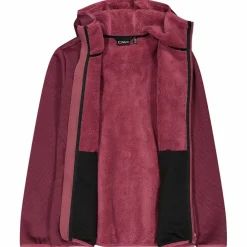 Fleecejacke für Damen aus Knit Tech Melange mit Kapuze