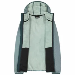 Fleecejacke für Damen aus Knit Tech Melange mit Kapuze