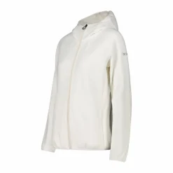 Fleecejacke für Damen mit Kapuze aus Knit Tech Melange