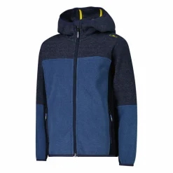 Fleeceshirt mit Reißverschluss für Jungen aus Knit Tech mit Kapuze