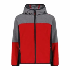 Fleeceshirt mit Reißverschluss für Jungen aus Knit Tech mit Kapuze