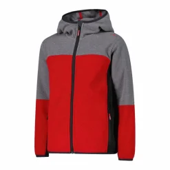 Fleeceshirt mit Reißverschluss für Jungen aus Knit Tech mit Kapuze