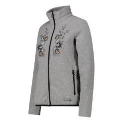 Fleece-Sweatshirt für Damen aus Arctic Fleece Melange mit Blumendruck