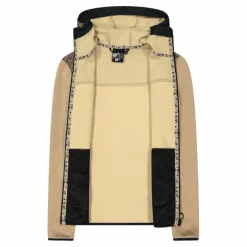 Fleece-Sweatshirt für Damen aus Stretch Performance Melange mit Hahnentrittmuster