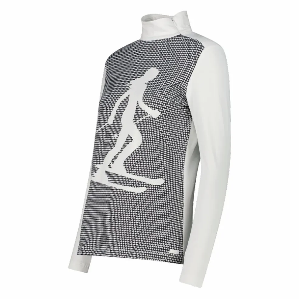 Gedruckter Stehkragenpullover aus Softech für Damen