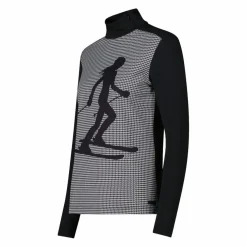 Gedruckter Stehkragenpullover aus Softech für Damen