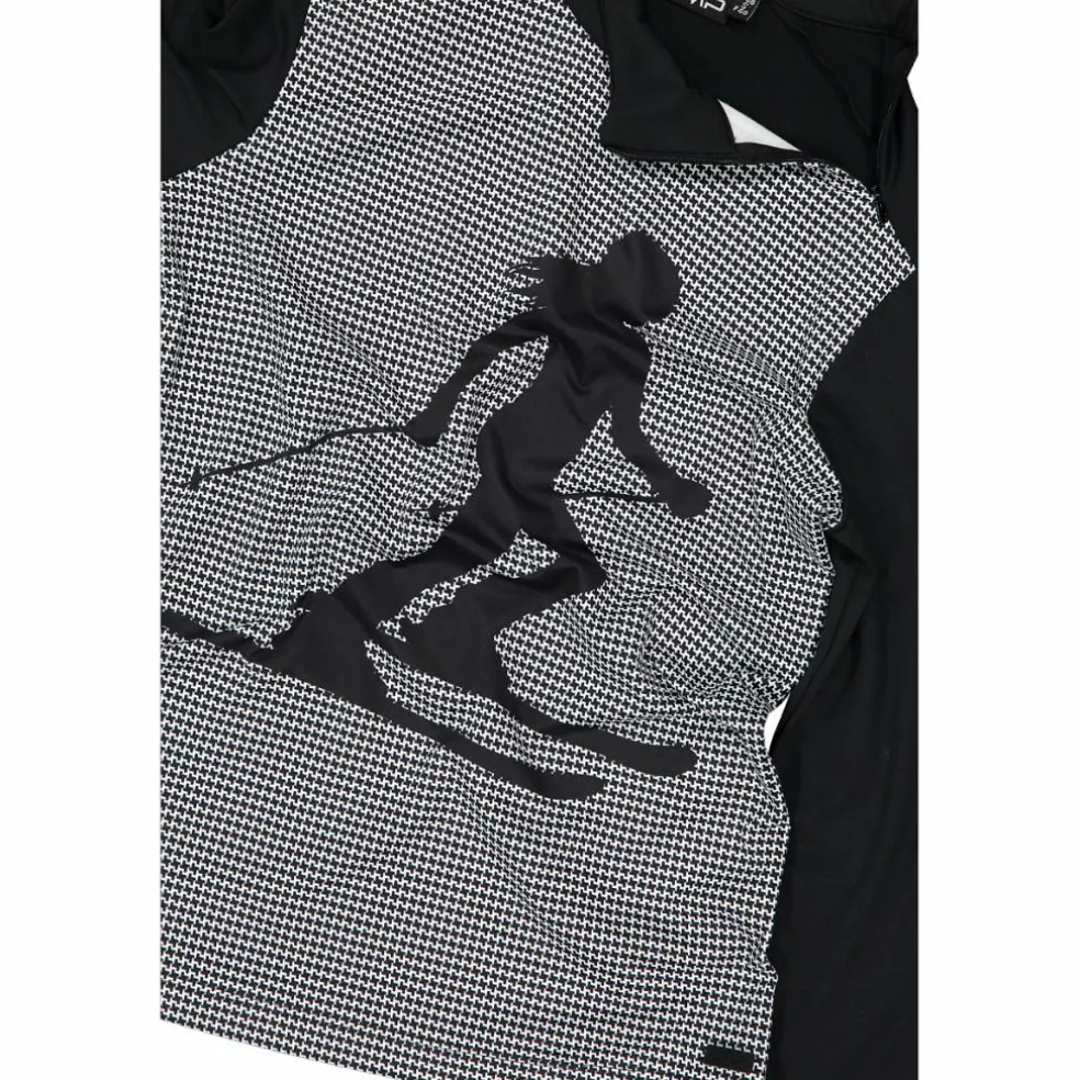 Gedruckter Stehkragenpullover aus Softech für Damen